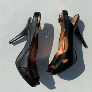 Jessica Simpson Black Slingback Heels